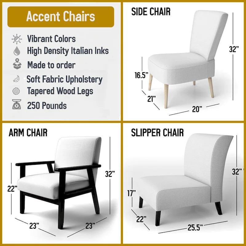 Upholstered Bohemian Chic Accent Chair