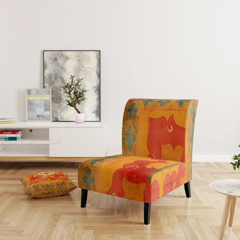 Upholstered Bohemian Chic Accent Chair