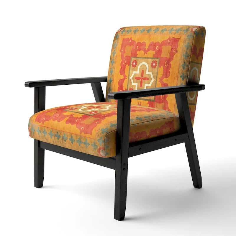 Upholstered Bohemian Chic Accent Chair