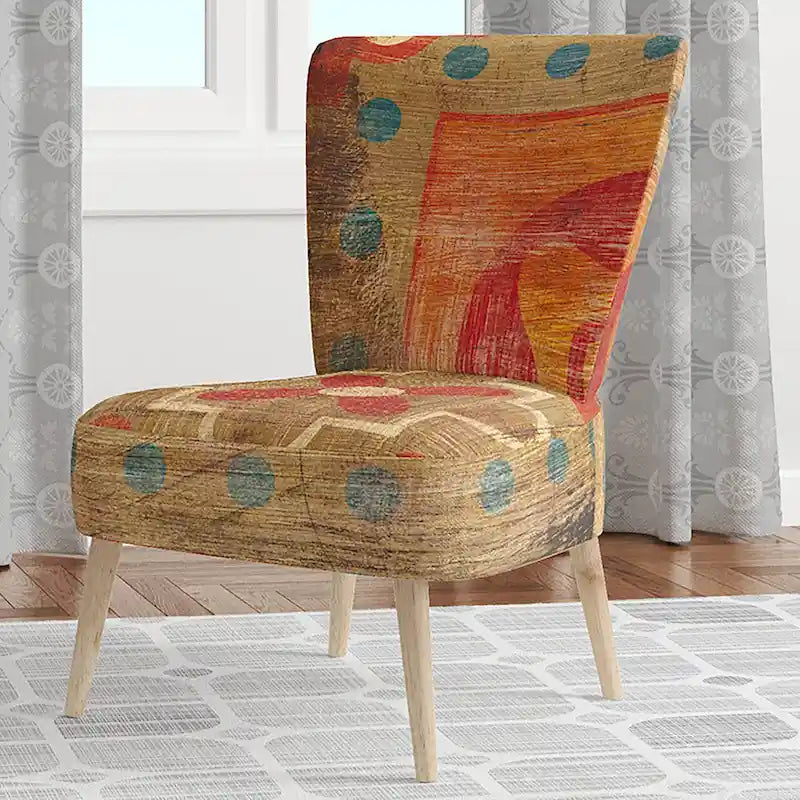 Upholstered Bohemian Chic Accent Chair