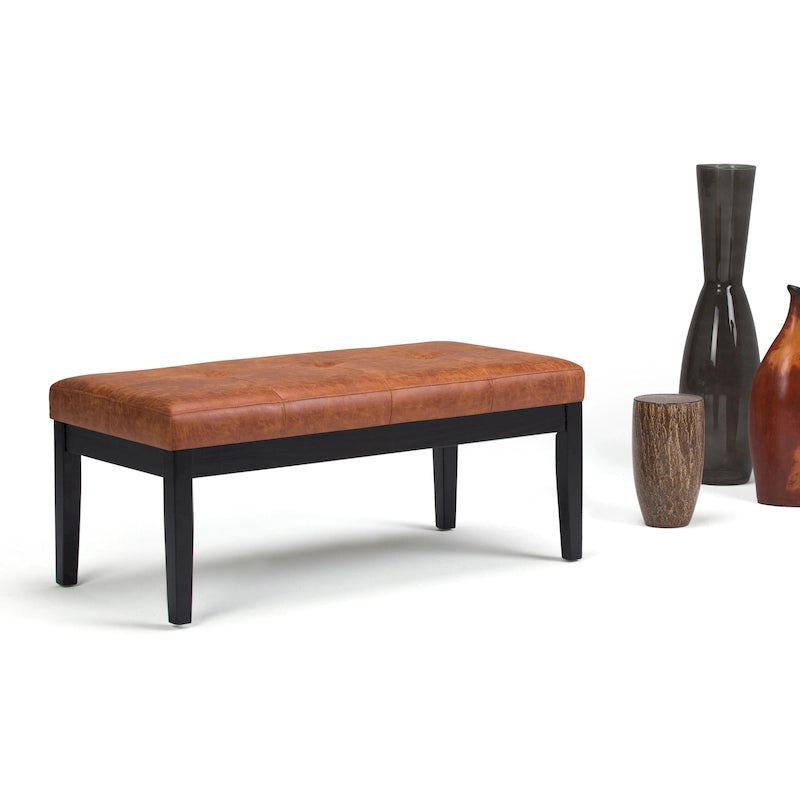 Contemporary Rectangular Tufted Ottoman Bench