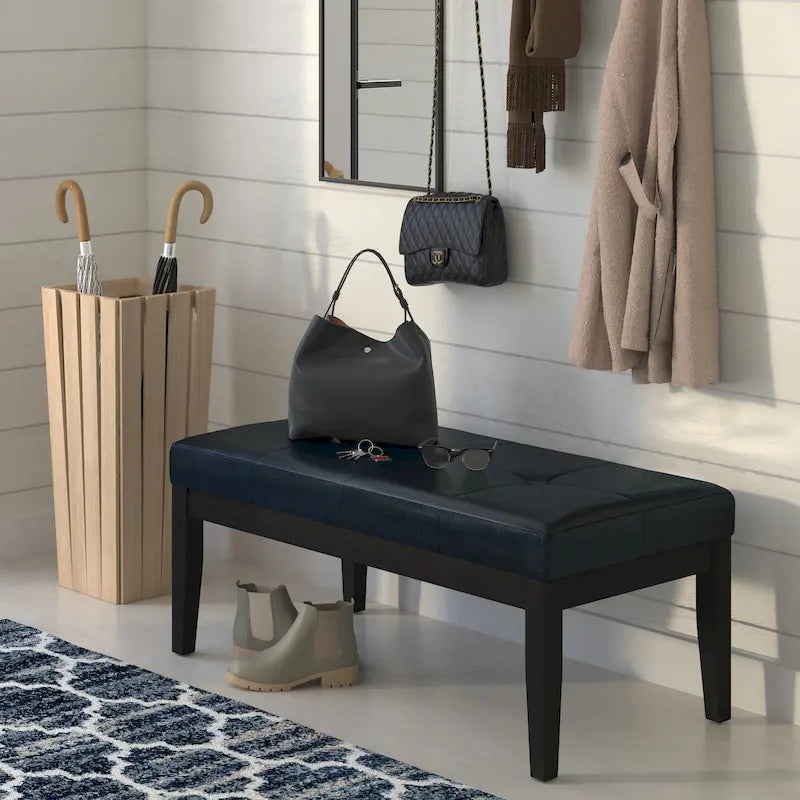 Contemporary Rectangular Tufted Ottoman Bench
