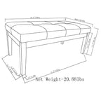 Contemporary Rectangular Tufted Ottoman Bench