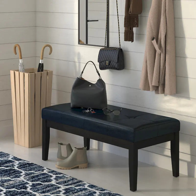 Contemporary Rectangular Tufted Ottoman Bench