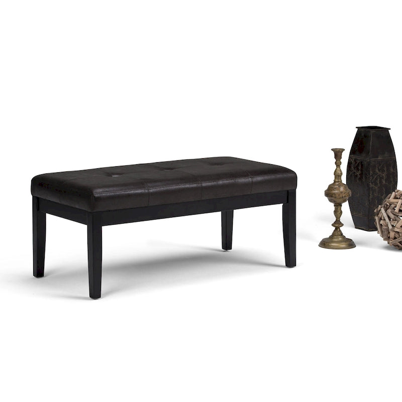 Contemporary Rectangular Tufted Ottoman Bench