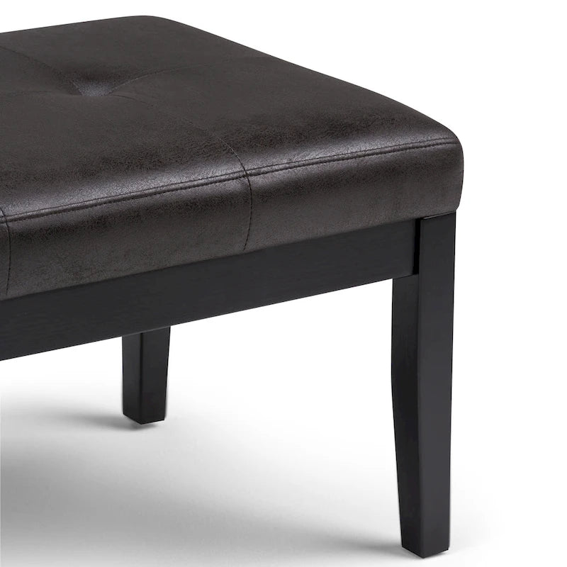 Contemporary Rectangular Tufted Ottoman Bench