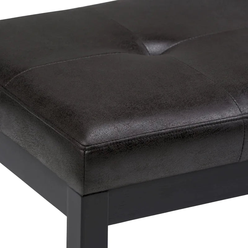 Contemporary Rectangular Tufted Ottoman Bench