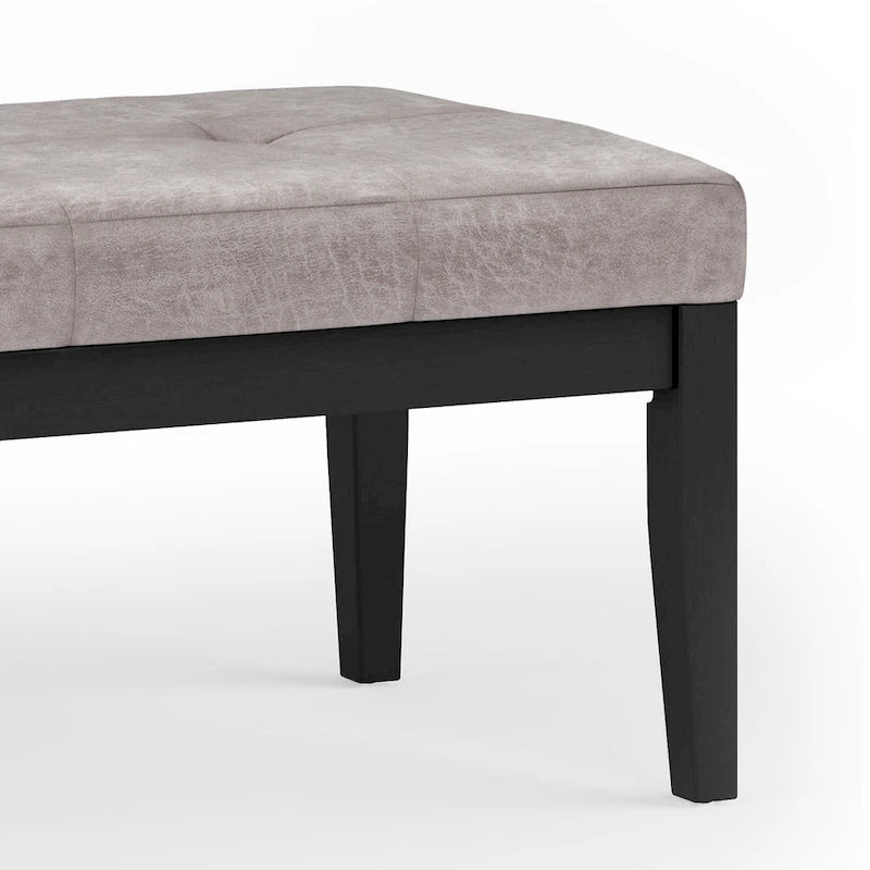 Contemporary Rectangular Tufted Ottoman Bench