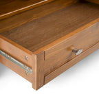 Solid Wood 36 inch Wide Square Transitional Coffee Table