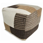 Home&Manor Wool Cotton Anacani Pouf