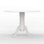 42 Wood Pedestal Base Double Drop Leaf Dining Table
