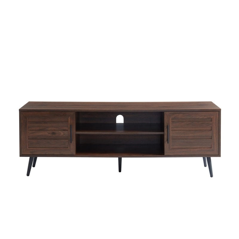 TV-Ständer im Mid-Century-Modern-Stil für Fernseher bis 70 Zoll, Entertainment-Center und Medienkonsole - 20.5 H X 59 W X 15.5 D