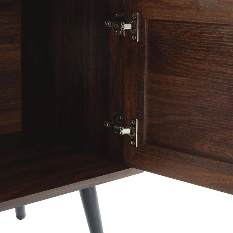 TV-Ständer im Mid-Century-Modern-Stil für Fernseher bis 70 Zoll, Entertainment-Center und Medienkonsole - 20.5 H X 59 W X 15.5 D