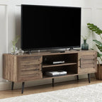 TV-Ständer im Mid-Century-Modern-Stil für Fernseher bis 70 Zoll, Entertainment-Center und Medienkonsole - 20.5 H X 59 W X 15.5 D
