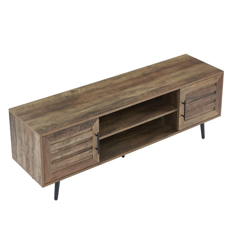 TV-Ständer im Mid-Century-Modern-Stil für Fernseher bis 70 Zoll, Entertainment-Center und Medienkonsole - 20.5 H X 59 W X 15.5 D