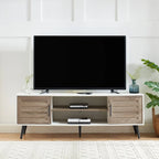 TV-Ständer im Mid-Century-Modern-Stil für Fernseher bis 70 Zoll, Entertainment-Center und Medienkonsole - 20.5 H X 59 W X 15.5 D