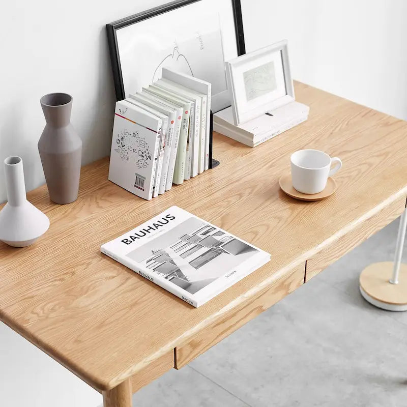 Solid wood computer study desk