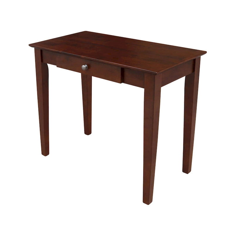 Wooden Writing Desk with Butcher Block Surface