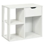 Beistelltisch mit 3 Ebenen, Ablageboden und Schubladen - 23.5 x 12 x 20.5 (L x W x H)