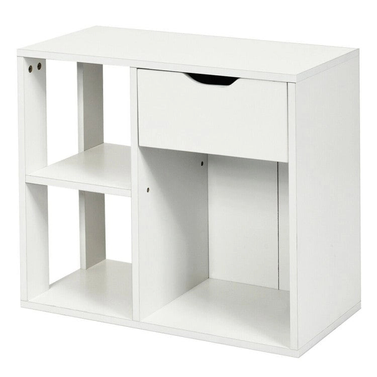 Beistelltisch mit 3 Ebenen, Ablageboden und Schubladen - 23.5 x 12 x 20.5 (L x W x H)