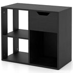 Beistelltisch mit 3 Ebenen, Ablageboden und Schubladen - 23.5 x 12 x 20.5 (L x W x H)