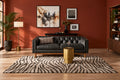 Tullio Black Leather Button Tufted Loveseat by iNSPIRE Q Modern - Sofa