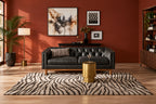 Tullio Black Leather Button Tufted Loveseat by iNSPIRE Q Modern - Sofa