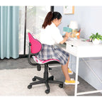 Sedia da ufficio ergonomica in rete con seduta imbottita e base girevole