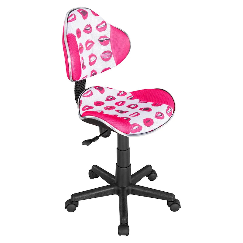 Sedia da ufficio ergonomica in rete con seduta imbottita e base girevole