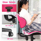 Sedia da ufficio ergonomica in rete con seduta imbottita e base girevole