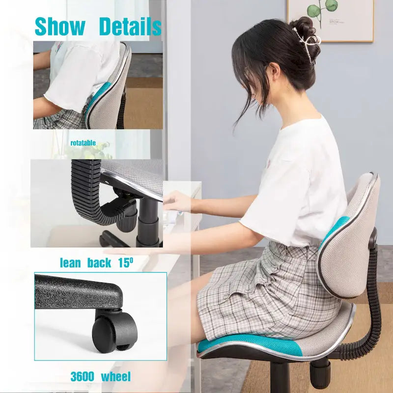 Sedia da ufficio ergonomica in rete con seduta imbottita e base girevole