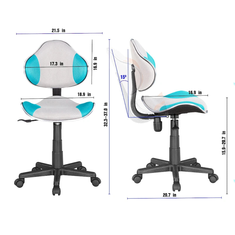Sedia da ufficio ergonomica in rete con seduta imbottita e base girevole