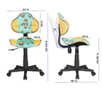 Sedia da ufficio ergonomica in rete con seduta imbottita e base girevole