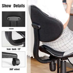 Sedia da ufficio ergonomica in rete con seduta imbottita e base girevole