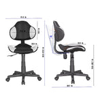 Sedia da ufficio ergonomica in rete con seduta imbottita e base girevole