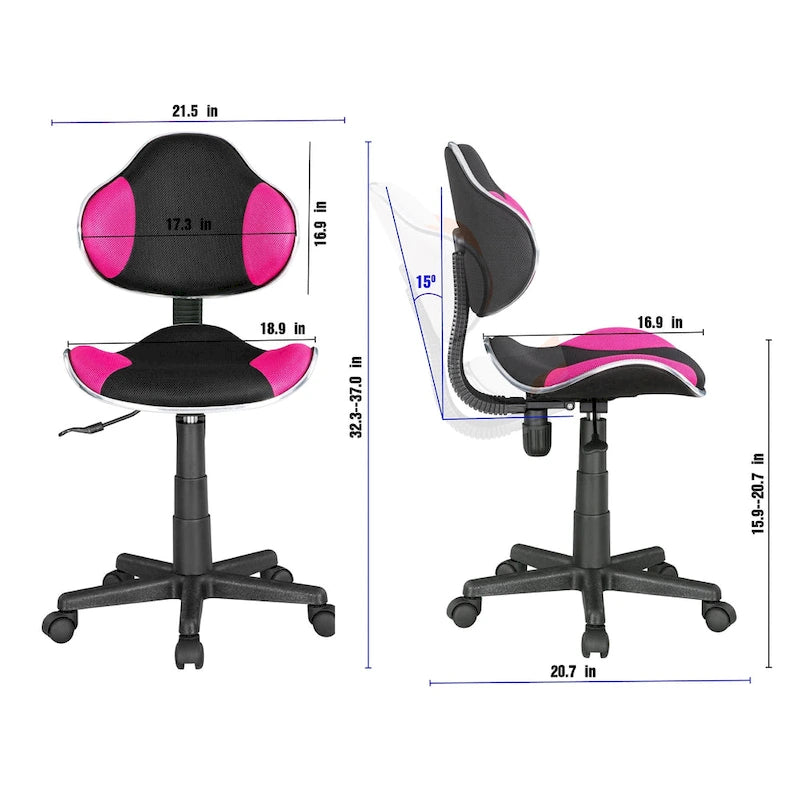 Sedia da ufficio ergonomica in rete con seduta imbottita e base girevole