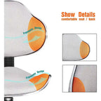 Sedia da ufficio ergonomica in rete con seduta imbottita e base girevole