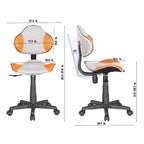 Sedia da ufficio ergonomica in rete con seduta imbottita e base girevole