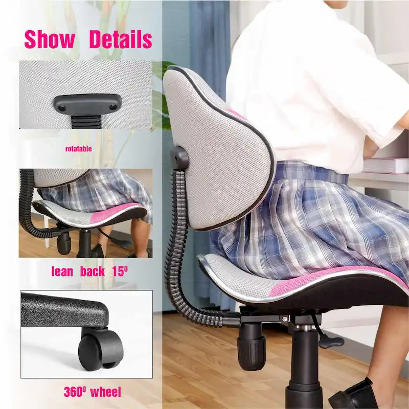 Sedia da ufficio ergonomica in rete con seduta imbottita e base girevole