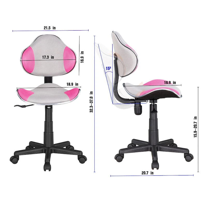 Sedia da ufficio ergonomica in rete con seduta imbottita e base girevole
