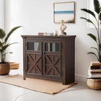 2 Doors Cabinet Large Buffet Sideboard Cabinet, Bar Wine Cabinet, Coffee Bar Wine Bar Storage Cabinet
