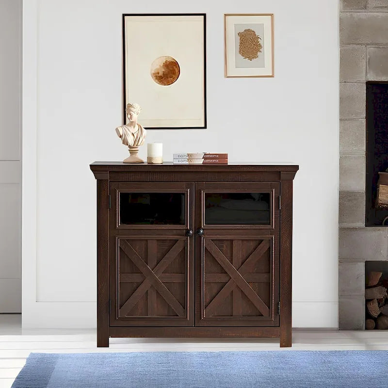 2 Doors Cabinet Large Buffet Sideboard Cabinet, Bar Wine Cabinet, Coffee Bar Wine Bar Storage Cabinet