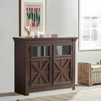 2 Doors Cabinet Large Buffet Sideboard Cabinet, Bar Wine Cabinet, Coffee Bar Wine Bar Storage Cabinet