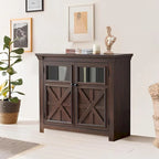 2 Doors Cabinet Large Buffet Sideboard Cabinet, Bar Wine Cabinet, Coffee Bar Wine Bar Storage Cabinet
