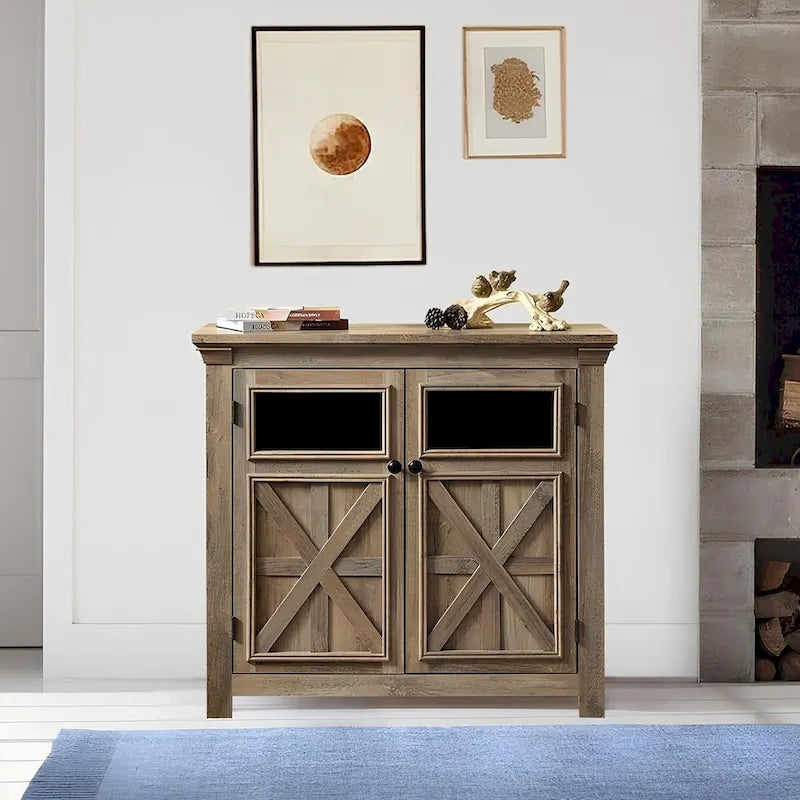2 Doors Cabinet Large Buffet Sideboard Cabinet, Bar Wine Cabinet, Coffee Bar Wine Bar Storage Cabinet