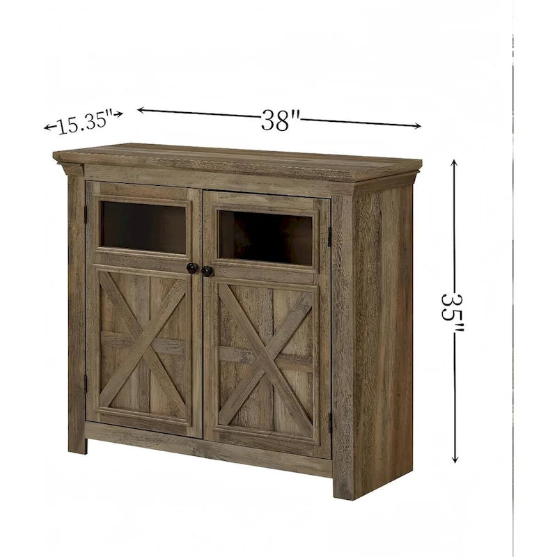 2 Doors Cabinet Large Buffet Sideboard Cabinet, Bar Wine Cabinet, Coffee Bar Wine Bar Storage Cabinet