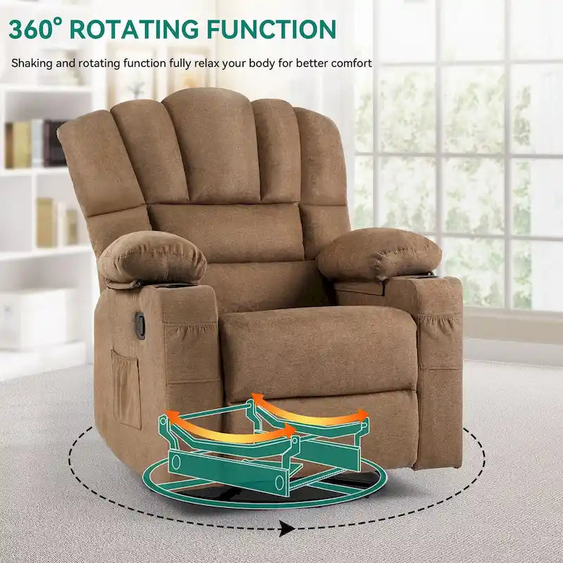 Manual Swivel Rocking Recliner Chair for Elderly Swivel Glider Rocker Recliner Chair