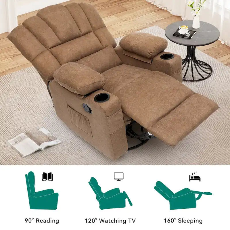 Manual Swivel Rocking Recliner Chair for Elderly Swivel Glider Rocker Recliner Chair